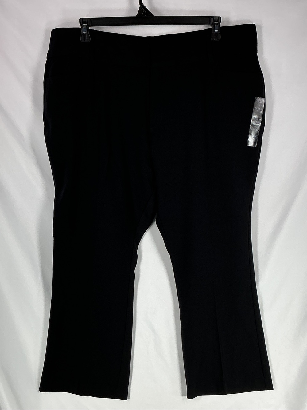 Nine West NWT Black Mid Rise Boot-Cut Stretch Trousers 20W Short